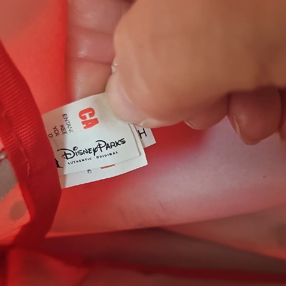 Disney Parks Minnie Mouse Mini Backpack w/ Glossy Red Metallic Finish